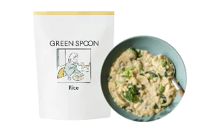 きのことほうれん草のチーズクリームリゾット