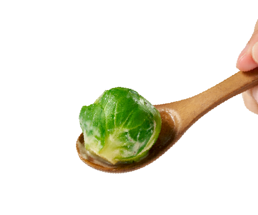 スプーンですくった野菜