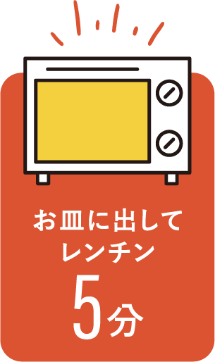 お皿に出してレンチン5分